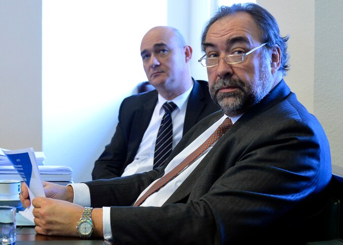 Jannie Haek (CEO NMBS-Holding) en Marc Descheemaecker (CEO NMBS).