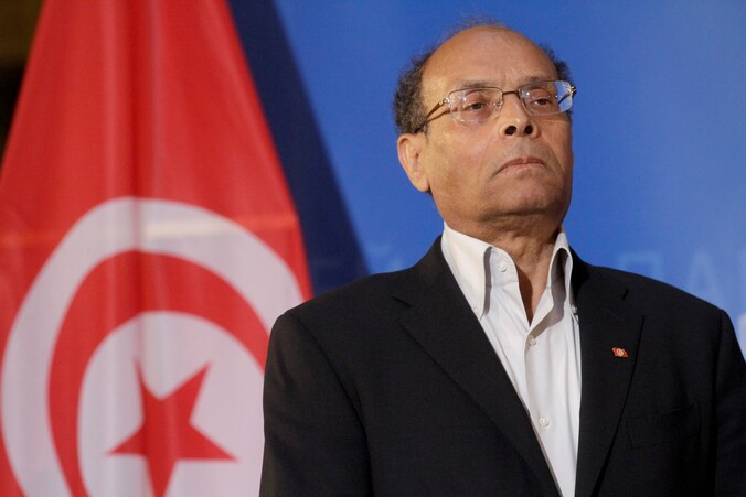 Moncef Marzouki, de president van Tunesië.
