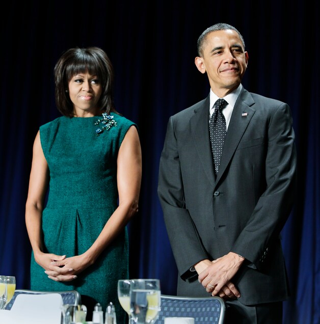 De Amerikaanse first lady Michelle en haar echtgenoot Barack Obama.