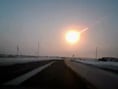 De meteorietinslag in februari in de buurt van Chelyabinsk.