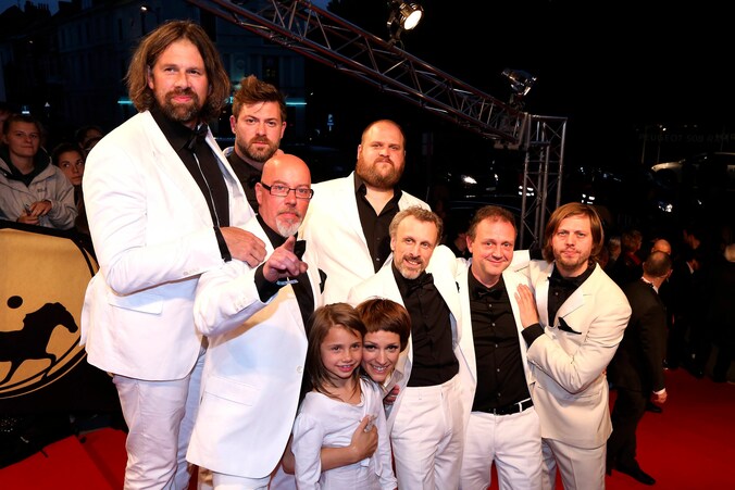 De cast van 'The Broken Circle Breakdown' en regisseur Felix Van Groeningen.
