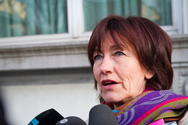 De initatiefneemster van het verbod, minister van Volksgezondheid Laurette Onkelinx (PS).