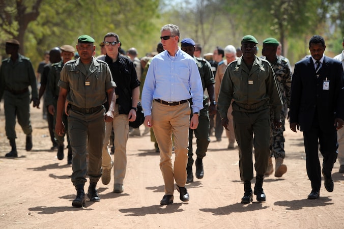 Minister van Defensie Pieter De Crem op missie in Mali.