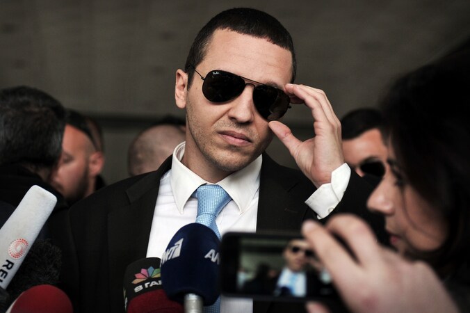 Ilias Kassidiaris, partijwoordvoerder van 'Gouden Dageraad'.