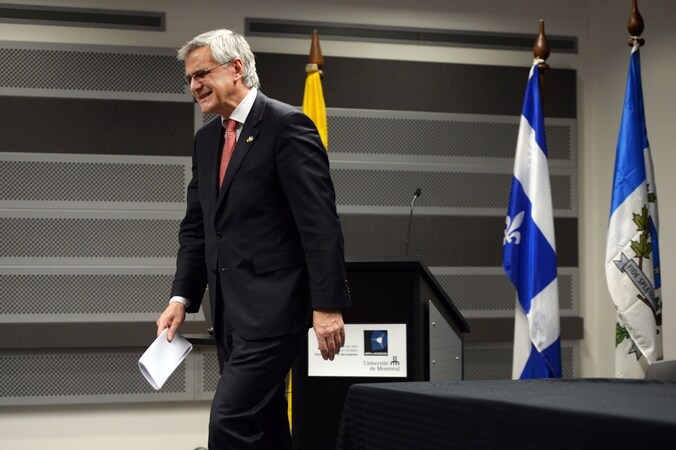 Kris Peeters hield een toespraak aan de Université de Montréal.