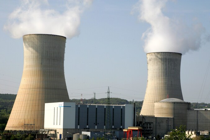 De kerncentrale van Tihange (Hoei).