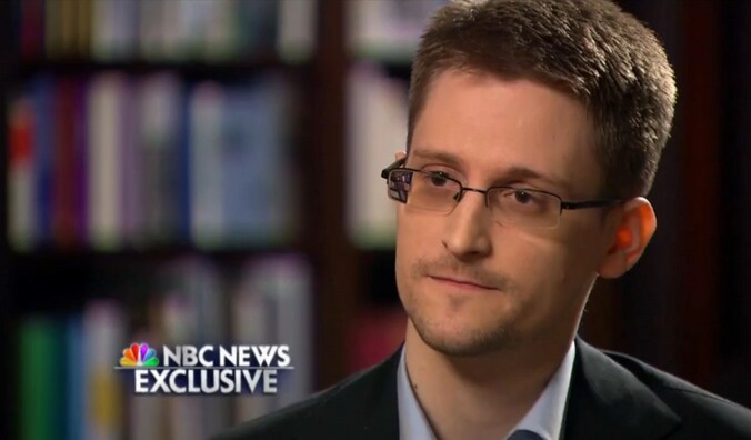 Edward Snowden tijdens een exclusief interview met NBC News woensdag.