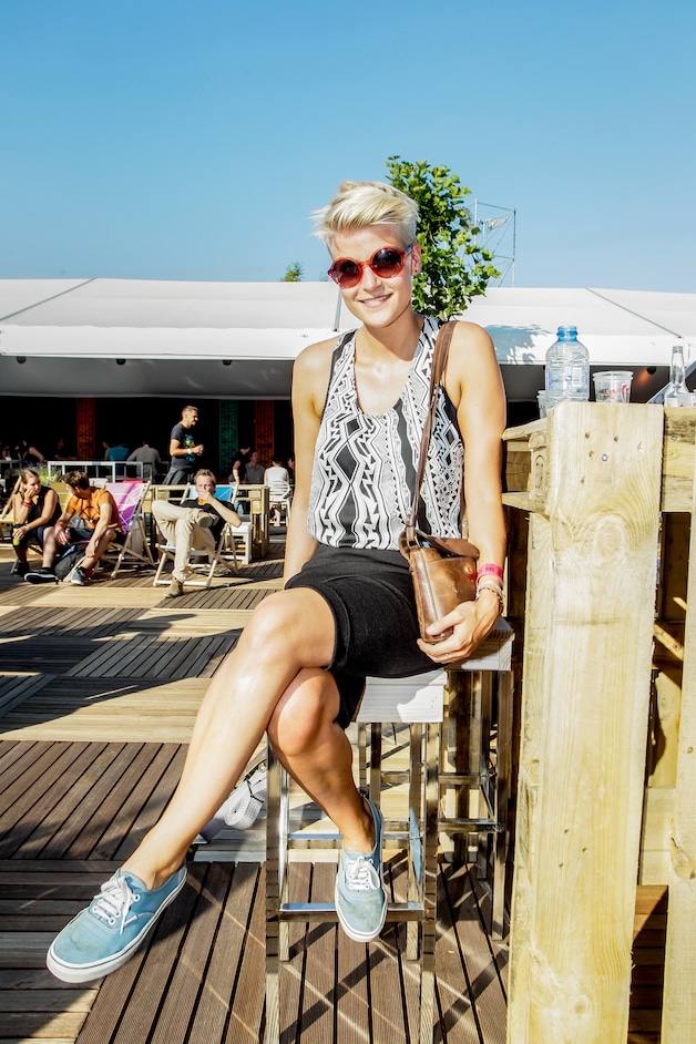 Eva Daeleman op Rock Werchter.
