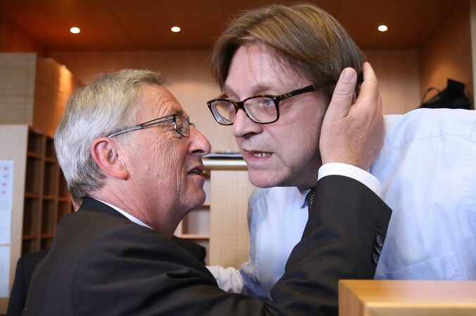 Jean-Claude Juncker en Guy Verhofstadt.