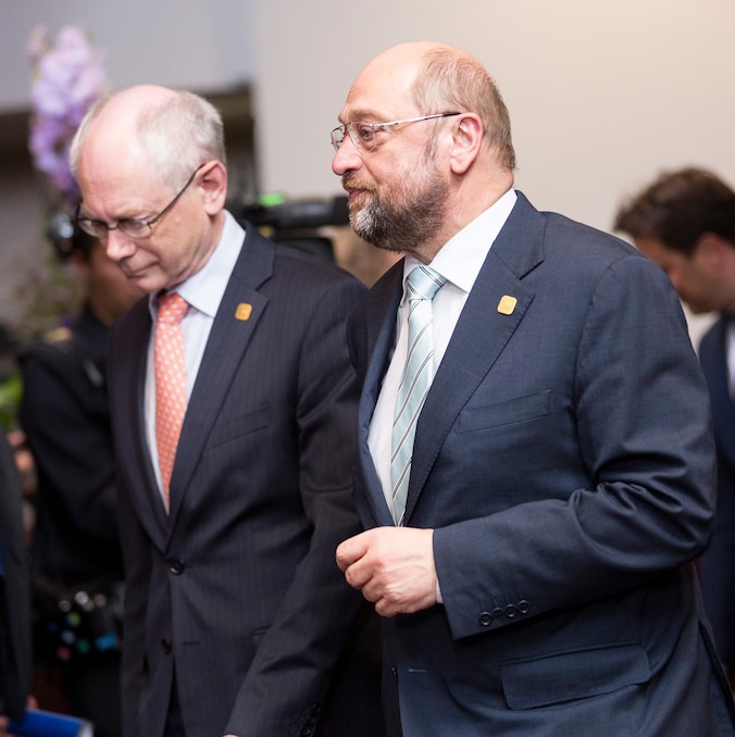 Herman Van Rompuy en Martin Schulz
