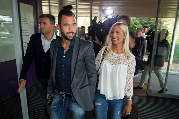 Defour met Laura Tropea, zijn ex-vriendin.