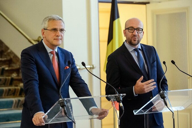 Kris Peeters en Charles Michel.