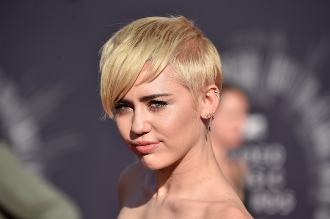 Miley Cyrus op de MTV Video Music Awards eind augustus.