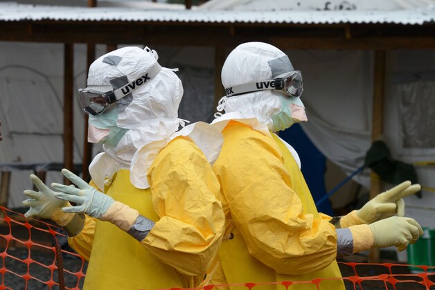 Medisch personeel in Monrovia.