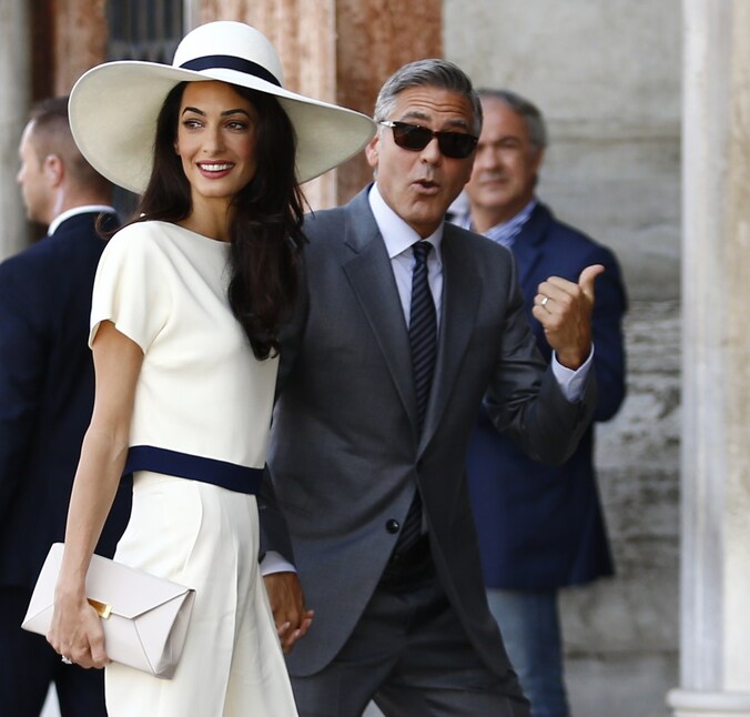Amal Alamuddin en acteur George Clooney.