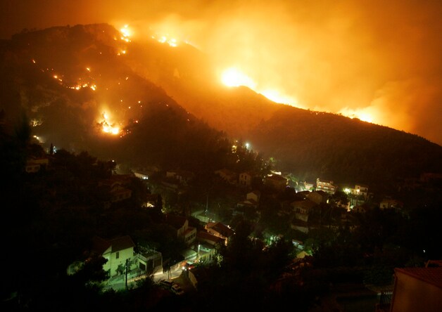 Een bosbrand nabij het Franse Marseille.