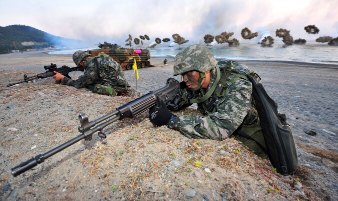 Illustratiefoto: Zuid-Koreaanse militairen tijdens een training.