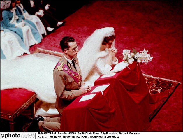 Het huwelijk van koning Boudewijn en koningin Fabiola op 10 oktober 1960.