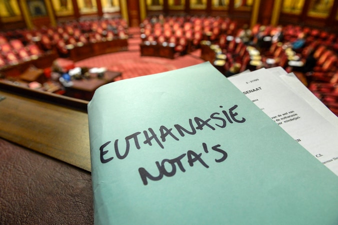 Archiefbeeld van de senaatszitting rond euthanasie bij minderjarigen.