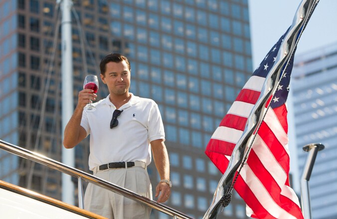 Leonardo DiCaprio in de film The Wolf of Wall Street.