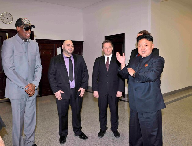 Dennis Rodman, dikke vriendjes met Kim Jong-un.