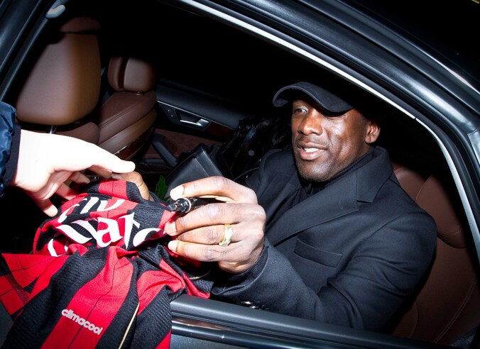 Clarence Seedorf, aangekomen in Milaan.