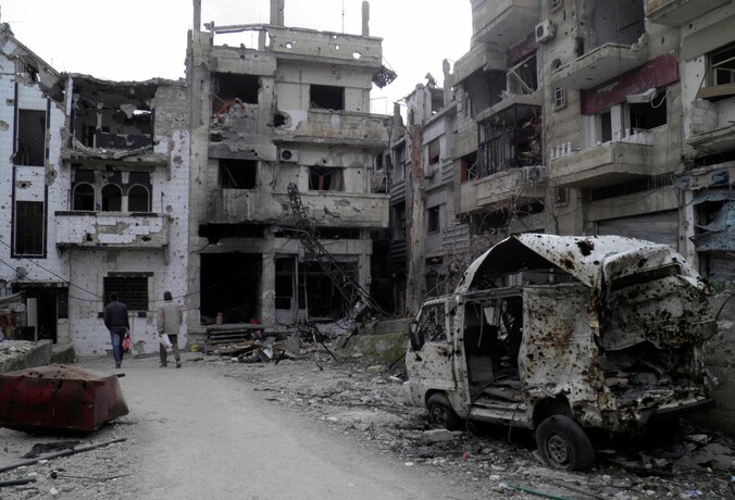 De zwaar belegerde Syrische stad Homs.