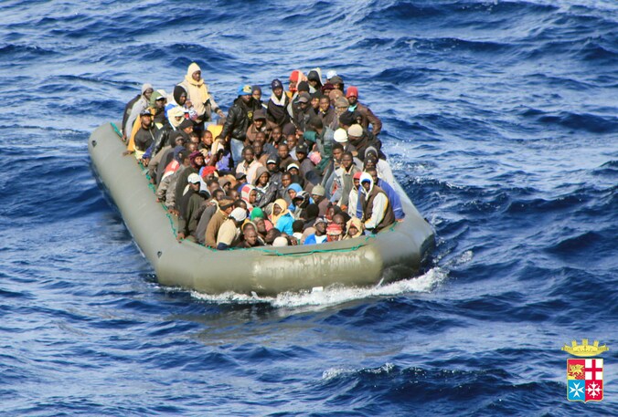 De Italiaanse kustwacht kon in februari deze bootvluchtelingen in veiligheid brengen. (Archieffoto)