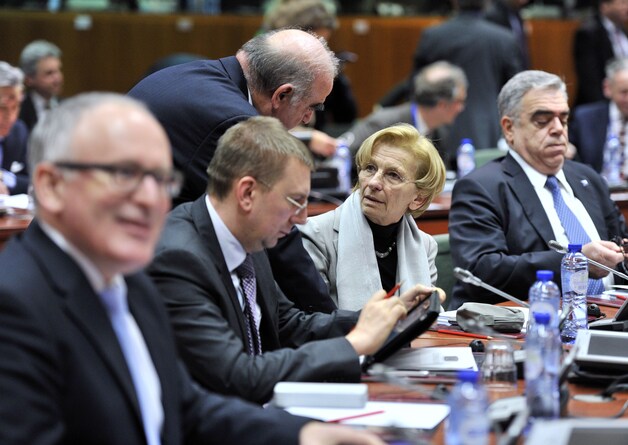 Emma Bonino, vandaag op de bijeenkomst van EU-ministers van Buitenlandse Zaken in Brussel.