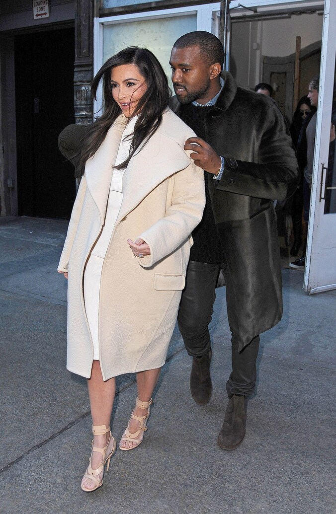 Kim Kardashian en Kany West in New York.