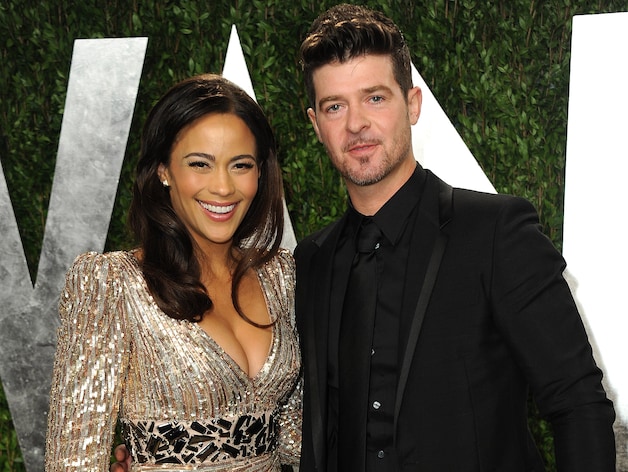 Zanger Robin Thicke en zijn ex-vrouw Paula Patton.