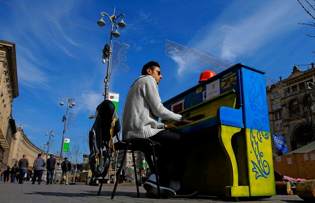 Het Maidanplein in Kiev.