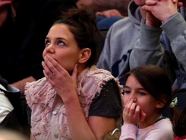 Actrice Katie Holmes en haar dochter Suri Cruise.