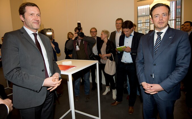 PS-voorzitter Paul Magnette en N-VA-voorzitter Bart De Wever kruisten begin april al eens de degens op het Groot Debat van De Tijd en L'Echo.