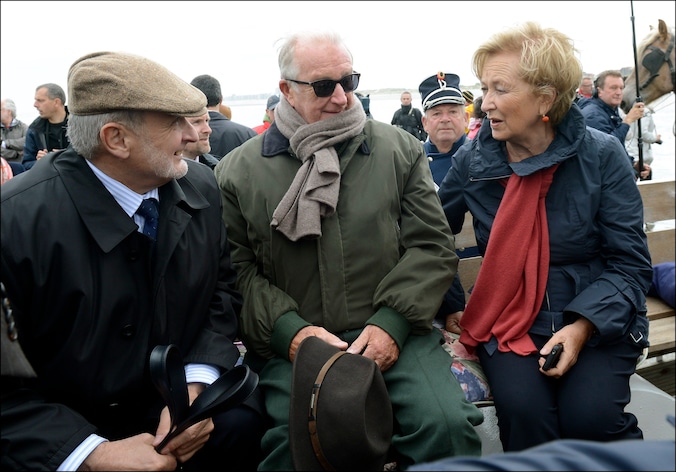 Raadgever Vincent Pardoen met koning Albert en koningin Paola.