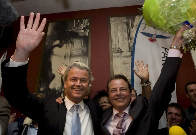Partijvoorzitter Geert Wiilders en PVV-Kamerlid Barry Madlener.