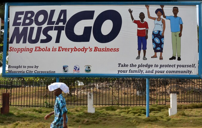 Monrovia in februari vorig jaar. In mei 2015 verklaarde de Wereld Gezondheidsorganisatie dat Liberia vrij van ebola was. Meer dan 4.700 mensen bezweken door de ziekte in het West-Afrikaanse land.