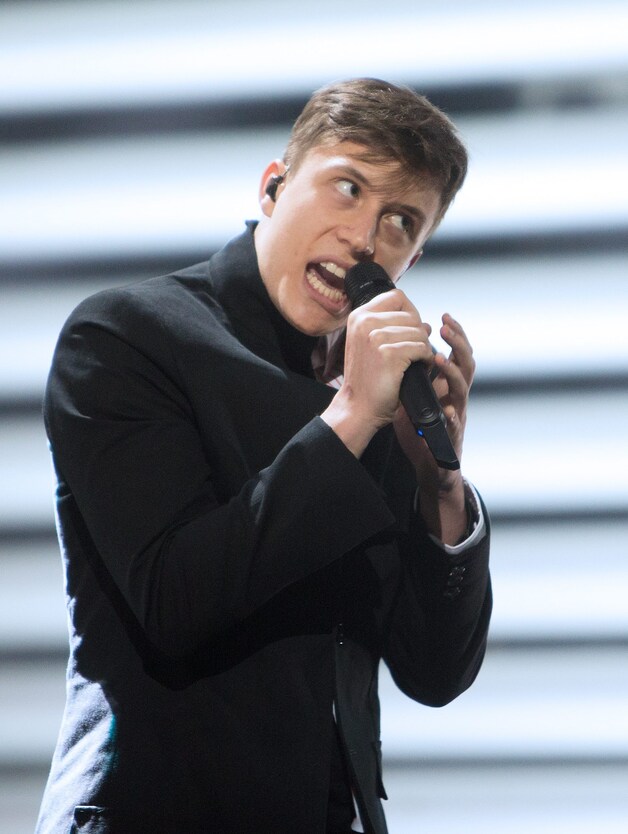 Loïc Nottet tijdens de generale repetitie.