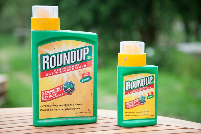 De commerciële versie van glyfosaat: Roundup.