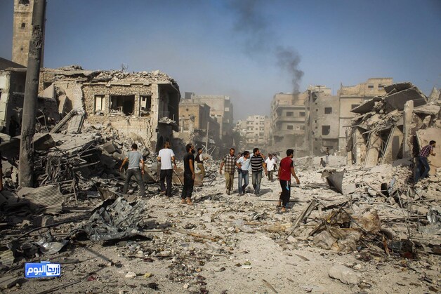 Ariha na bombardementen in augustus.