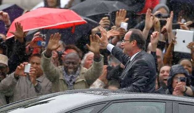 Ook dit was geen aangenaam moment voor Hollande.