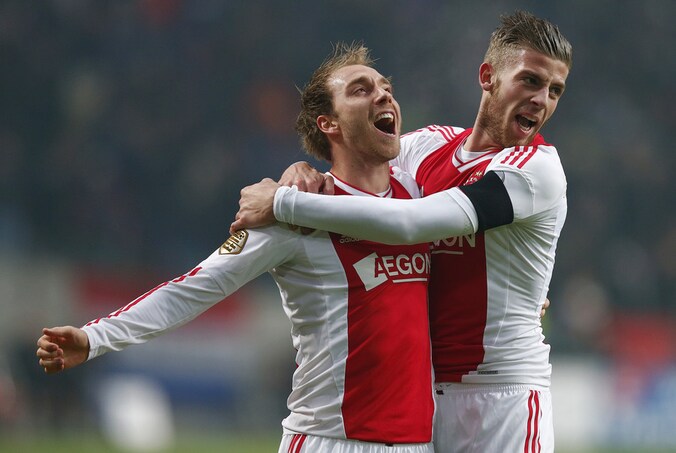 Christian Eriksen (links) en Toby Alderweireld