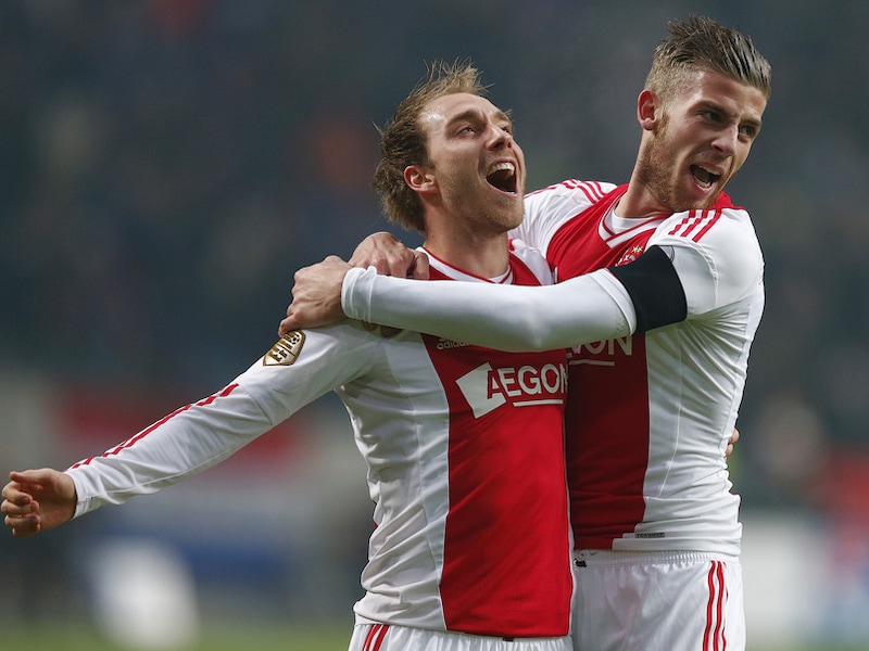 Christian Eriksen (links) en Toby Alderweireld