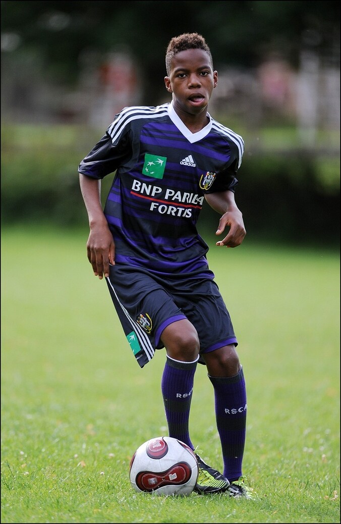 Charly Musonda jr. drie jaar geleden bij de jeugd van Anderlecht.