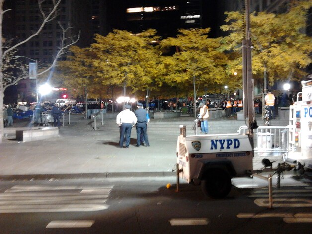 Zuccotti Park na de ontruiming.