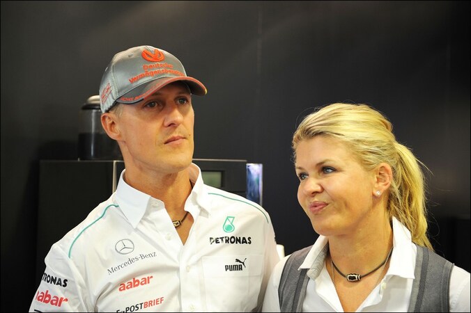 Michael Schumacher en zijn echtgenote Corinna.