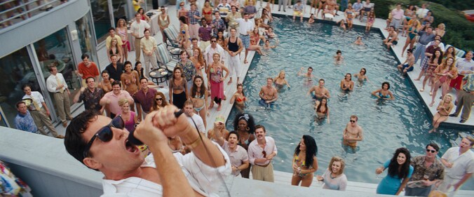 Leonardo DiCaprio als Jason Belfort in 'The Wolf of Wall Street'.