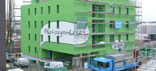 Het BIQ-huis in Hamburg bevat al algen.