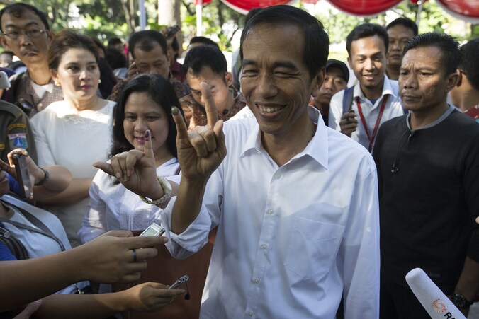 De verstekeling wou president Joko Widodo (foto) spreken.