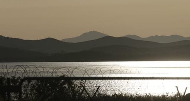 De rivier tussen Zuid- en Noord-Korea